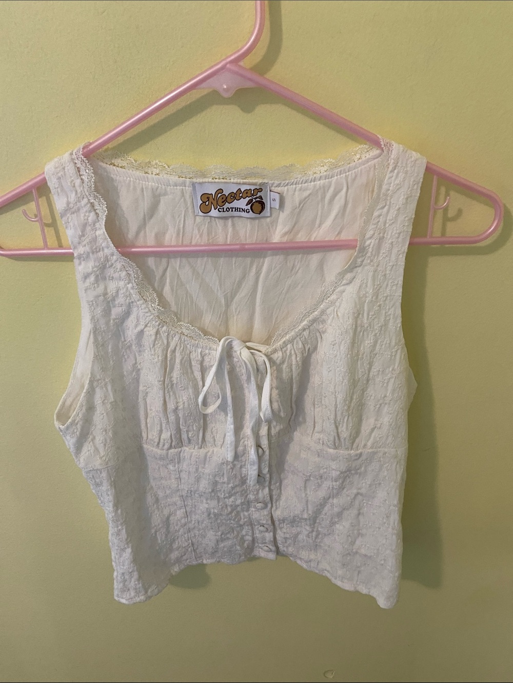 Nectar Clothing Lace-Trim  Sleeveless Blouse